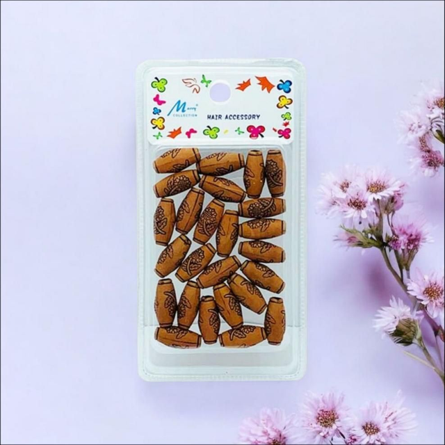 Murry Collection Hair Wooden Beads | Styling Beads

