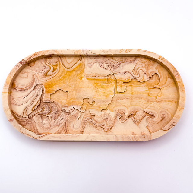 Plateau en jesmonite - inspiration Le Roi Lion