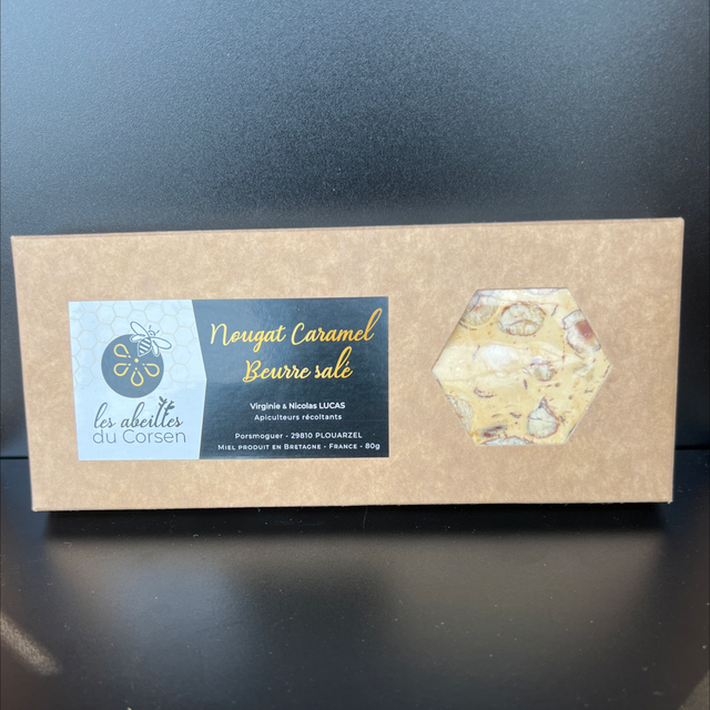 Nougat artisanal au miel des abeilles du Corsen