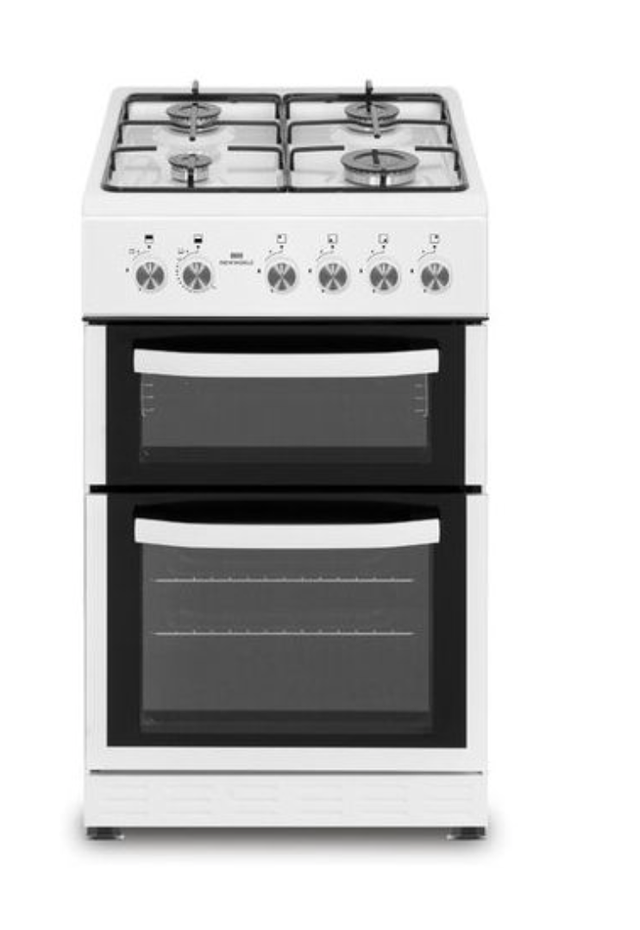 NWMID53GW 50cm Twin Cavity Gas Cooker - White