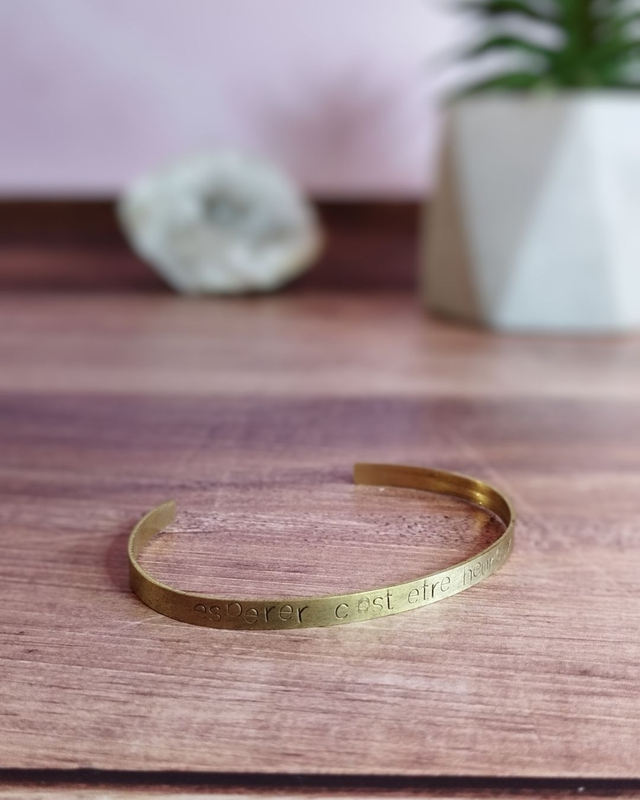 Bracelet mantra &quot;Espérer c&#039;est être heureux&quot;
