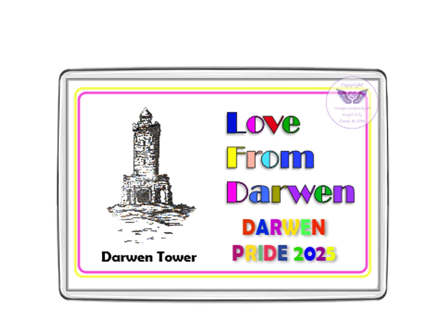 Darwen Pride Oblong Fridge Magnet-OFM02