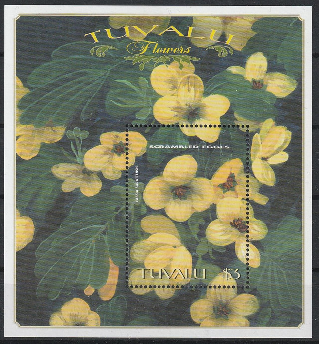 Tuvalu 1999 Flowers Minisheet MNH
