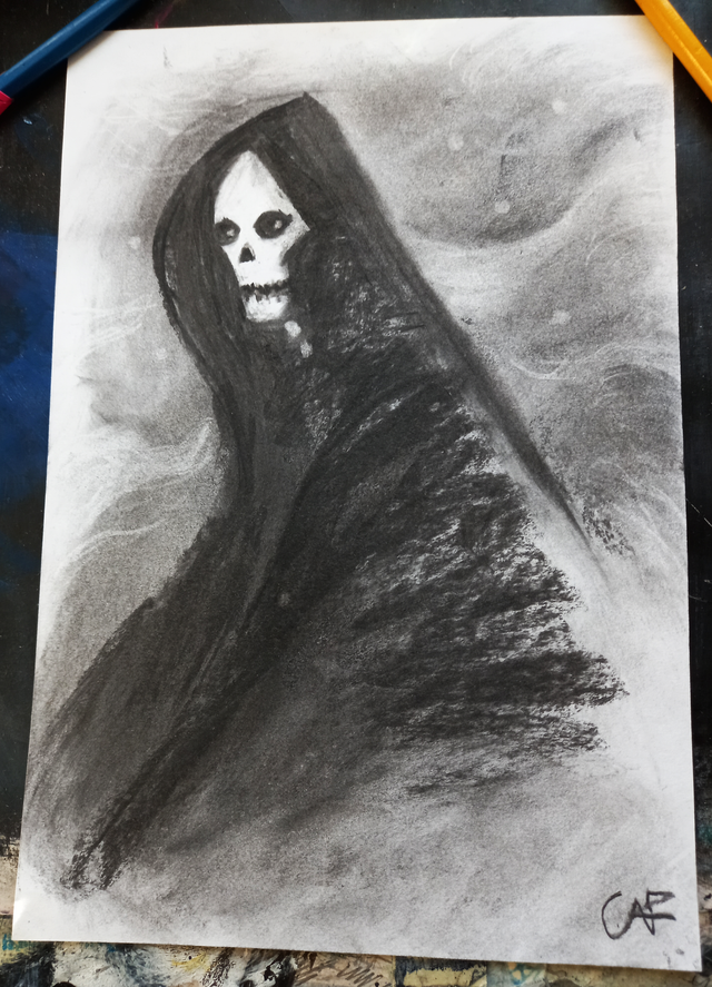 REAPER Charcoal original drawing