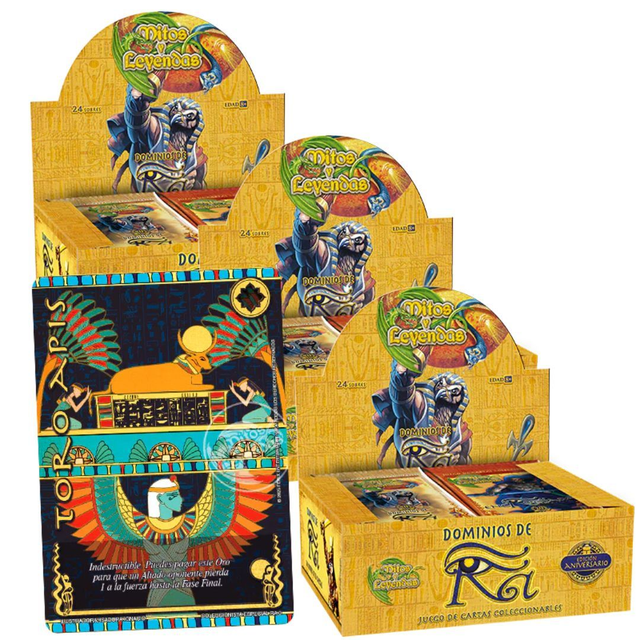 3 Display Dominios de Ra Aniversario + Toro de Apis + 3 Buy a box