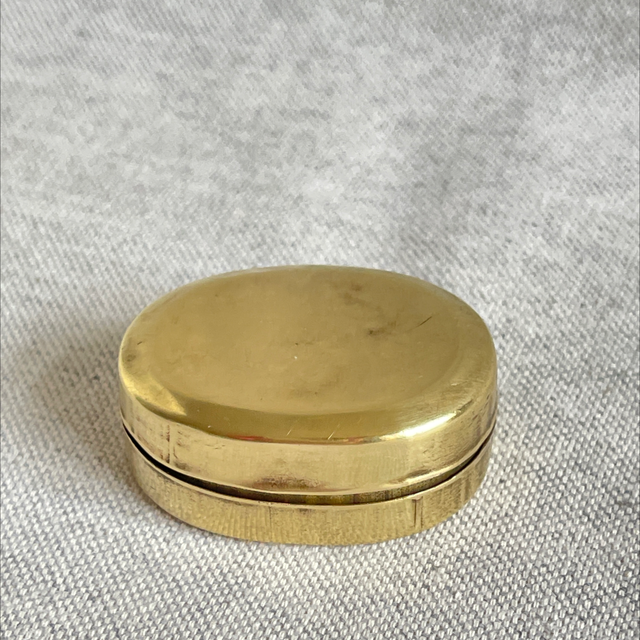 Messing Box Pillbox mit Einsatz 