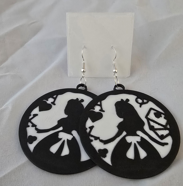 Boucles d'oreilles Alice au pays des merveilles