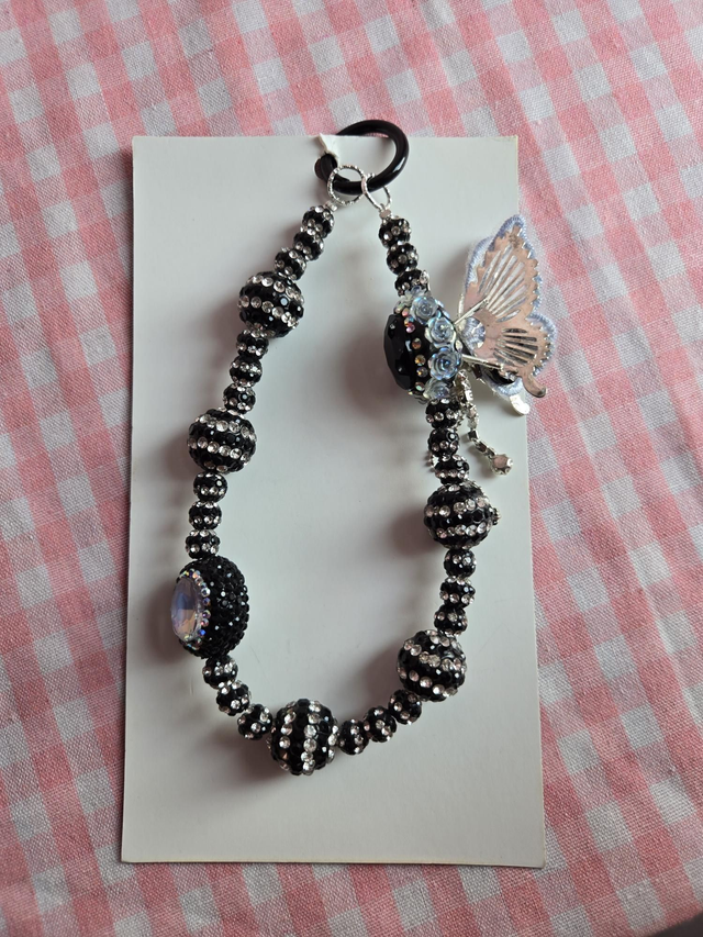 Fancy Black Bagcharm