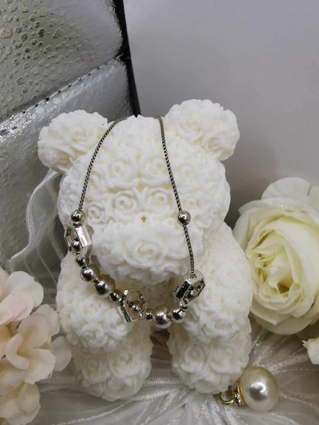 Collier Chaîne et Perles en Argent Sterling