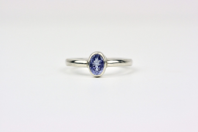 Handmade Tanzanite silver ring 