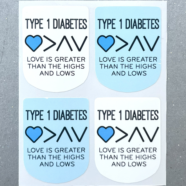 Love is Greater Stickers (Set of 4) Blue