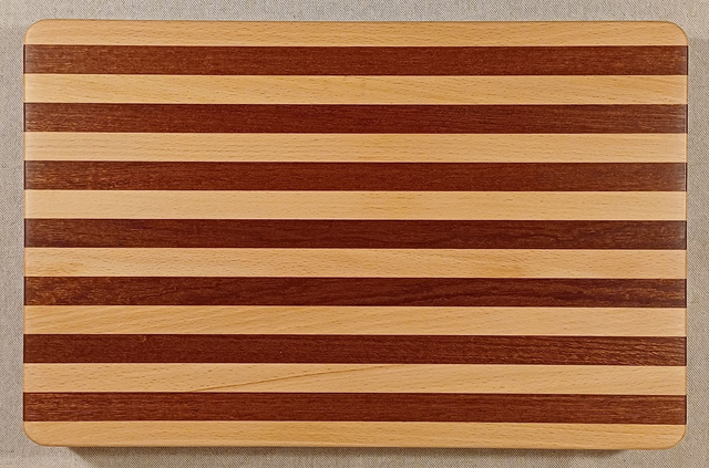 Planche à découper sapelli et hêtre