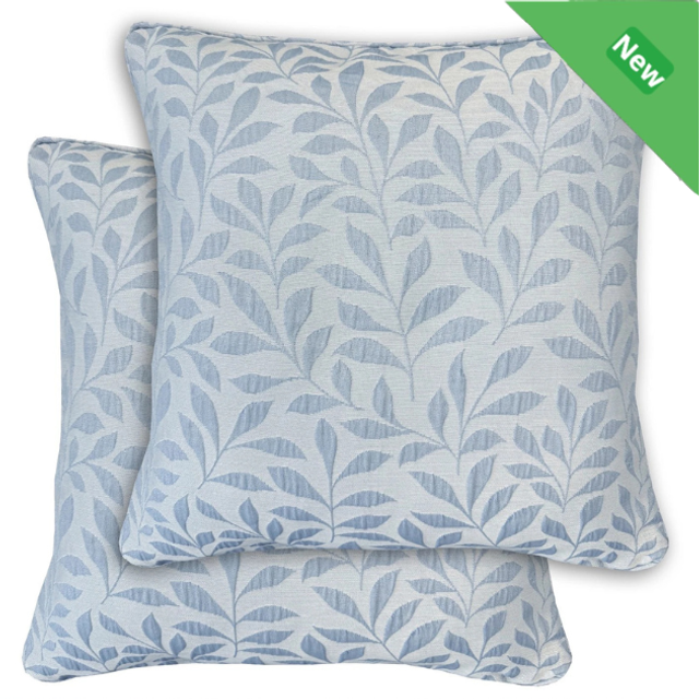 Enhanced Living Pair of Sherwood Ice Blue Cushion Covers - Cases Only