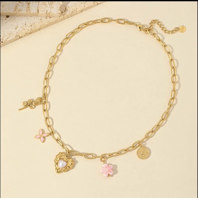 Collier breloques Izïa