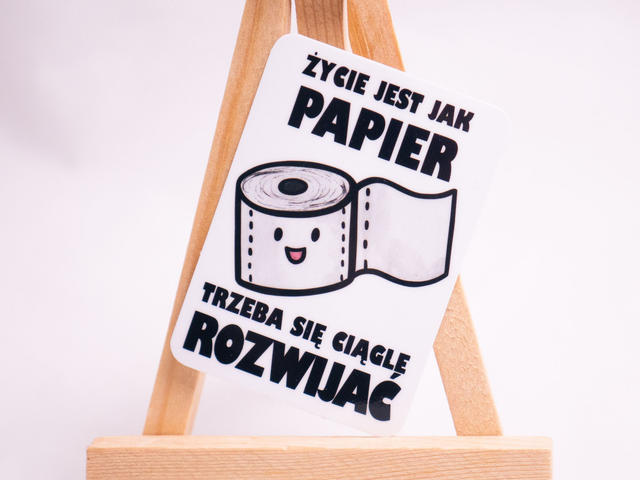 Naklejka ŻYCIE JAK PAPIER wesoła wlepa