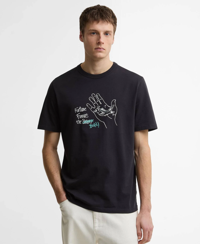 Barbour X Paul Smith Fortune Graphic T-Shirt Dark Navy 
