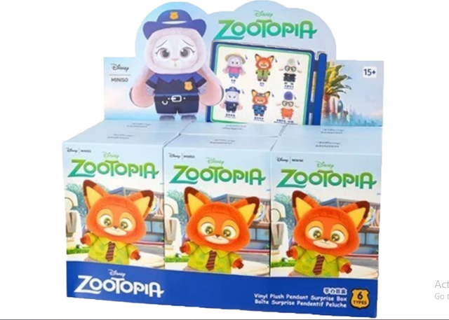Miniso - Zootopia Vinyl Plushie Keychain Blind Box