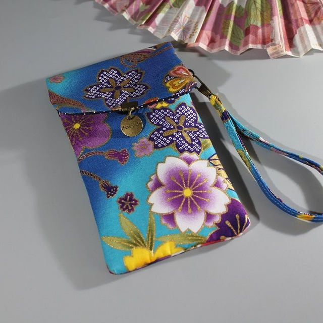 Etui pour smartphone "Akane" turquoise