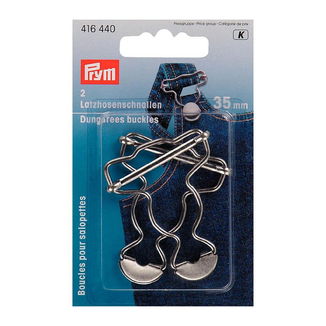 Prym Gespen voor tuinbroek 35mm zilver (416440)
