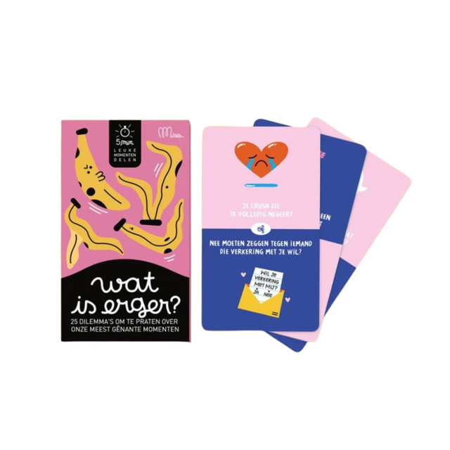 Kaartspel: Wat is erger?