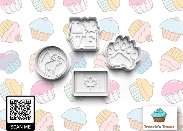 Canada Theme Fondant/cookie stamps with cutters