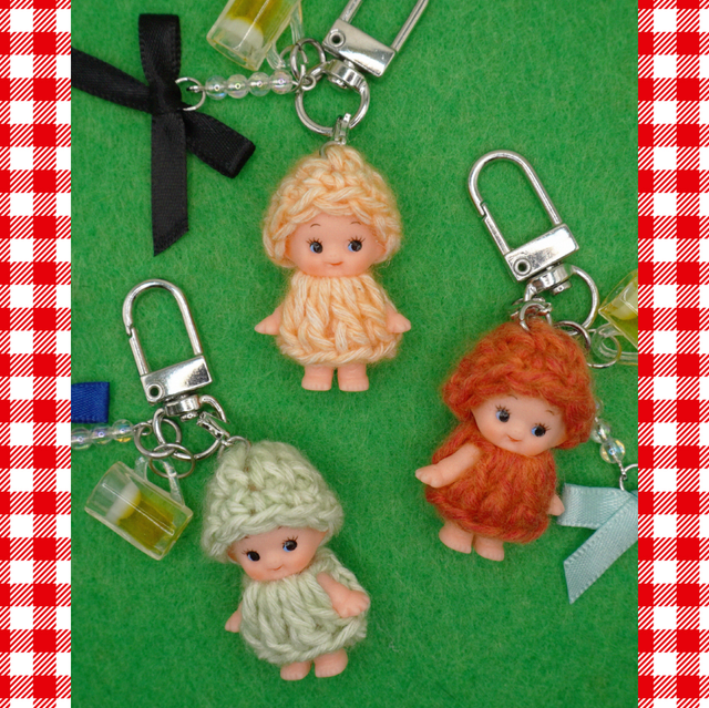🍺 mini kewpie charm 🍺