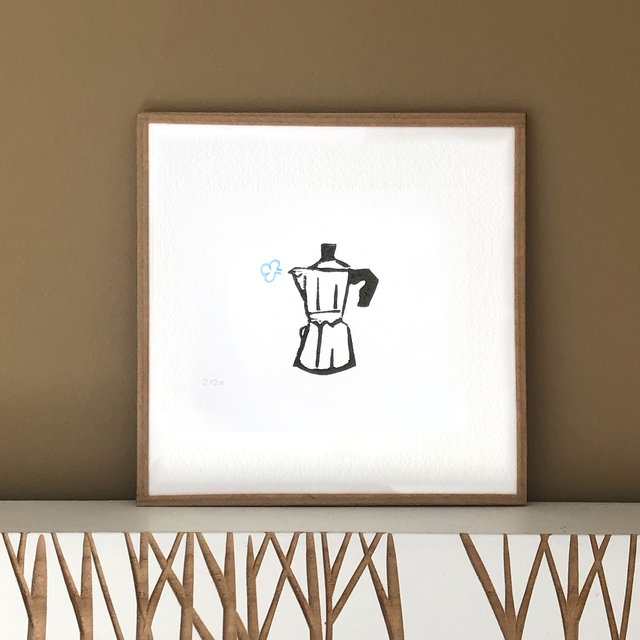  Bialetti Moka Espresso Machine Engraving – Perfect Gift for Coffee Lovers – Vintage Kitchen Decor
