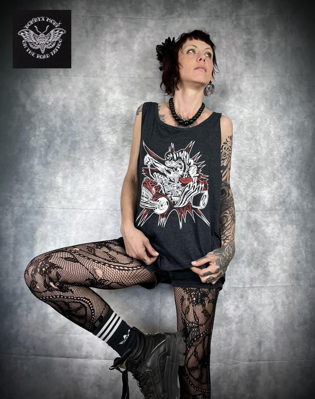T-shirt Tank "Hot Rod Lupo" Gris asphalte