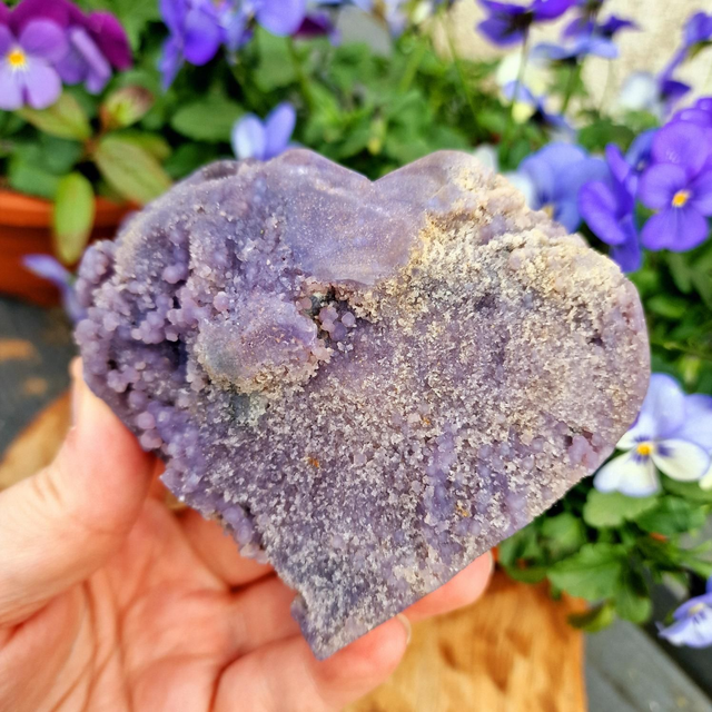 Grape Agate Large heart 