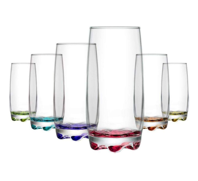 Longdrinksglas med färgad botten