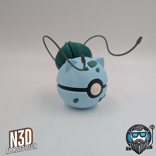 Pokéball décorative Bulbizarre - Bulbasaur – Objet collector Pokémon – Impression 3D PLA