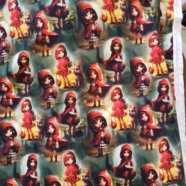 Tissu Le petit chaperon rouge pour COMMANDE 