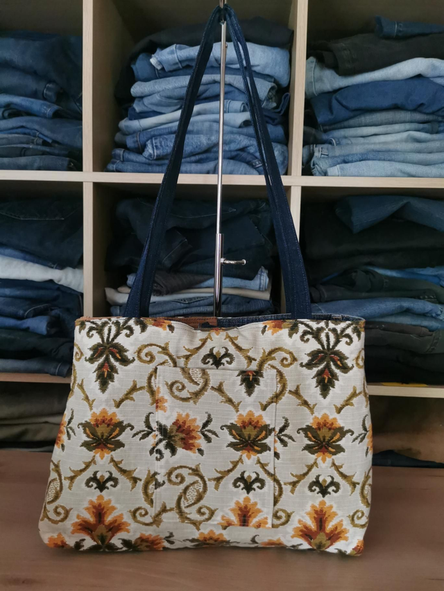 Sac à main #237 - Mariage de jeans et de motif ancien