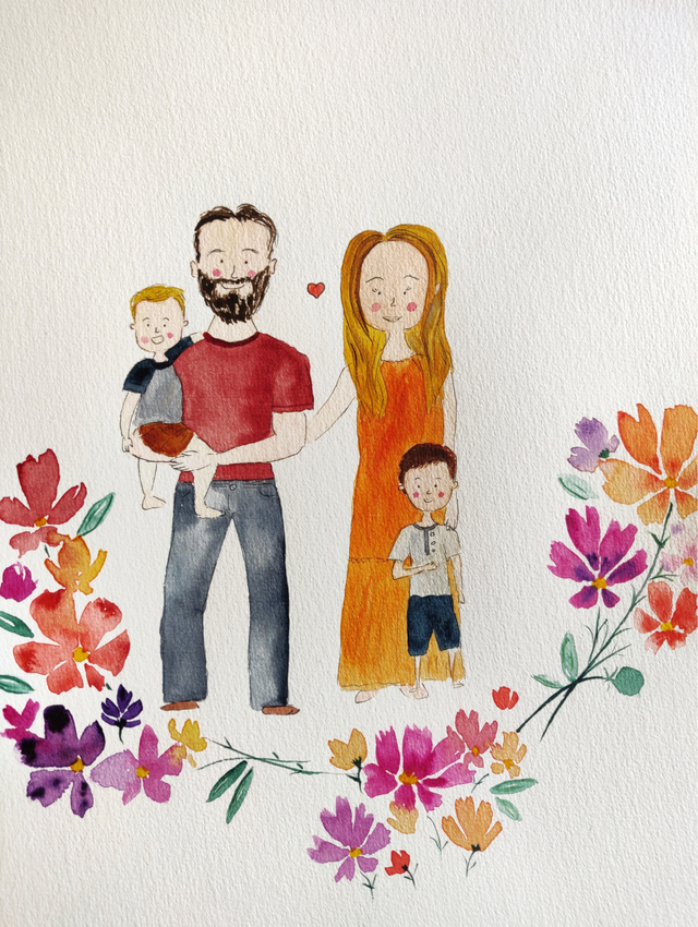Portrait de famille illustré