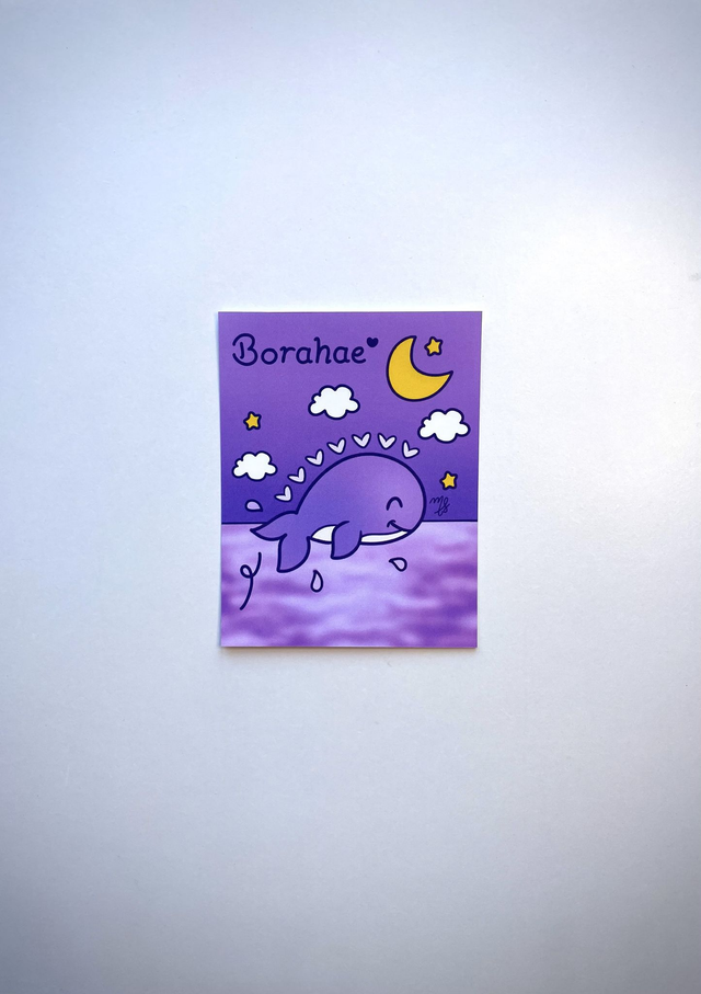 Illustration K-pop Borahae 
