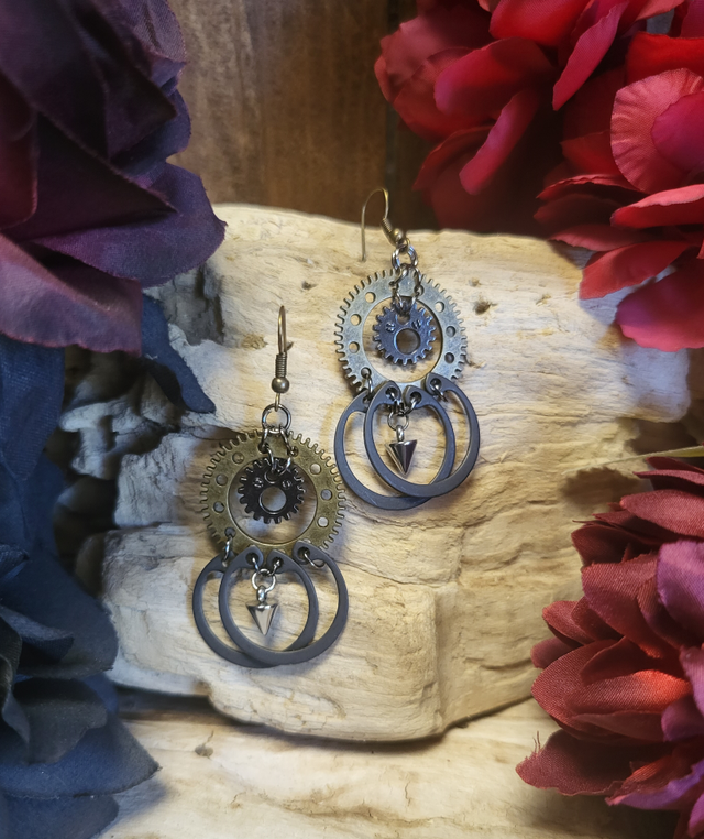 Boucles d'Oreilles "Convergences d'Acier"