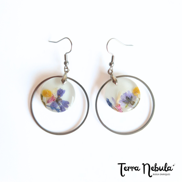 Boucles d'oreilles fleuries Rêveuse | BO05