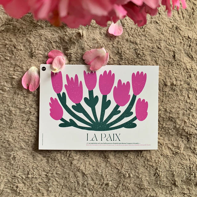 Coffrets cartes postales de l&#039;amitié (Amour, Joie, confiance, Paix et Gratitude)