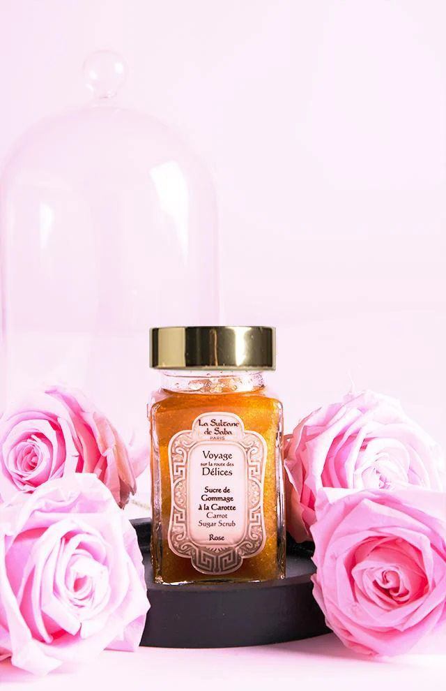 Peeling suiker met Wortel/Sucre de Gommage à la Carotte - 100ml (Rozen/Roses) 