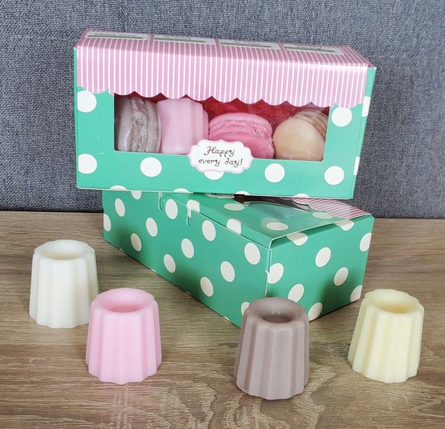 Coffret Fondants parfumés Macarons ou cannelés