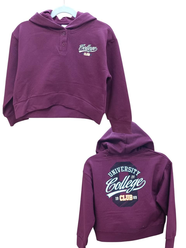 Sweat capuche bordeaux