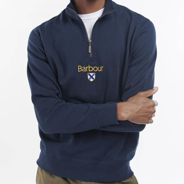 Barbour Trinity Half Zip Navy