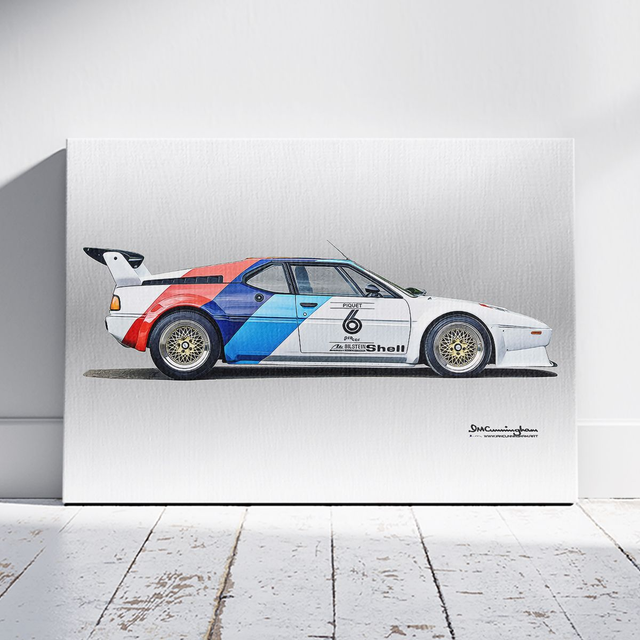 C260201 BMW M1 Procar E26 #6 Nelson Piquet (side view)