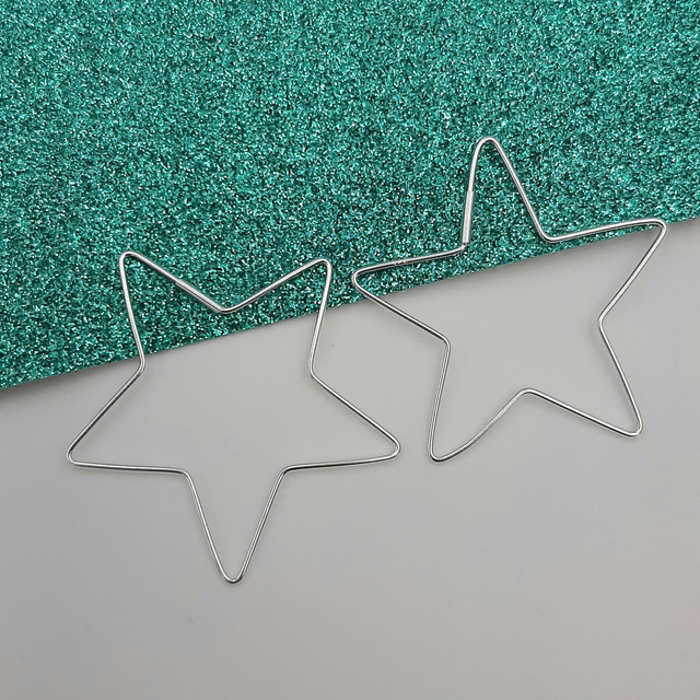 Large Star Hoop Earring