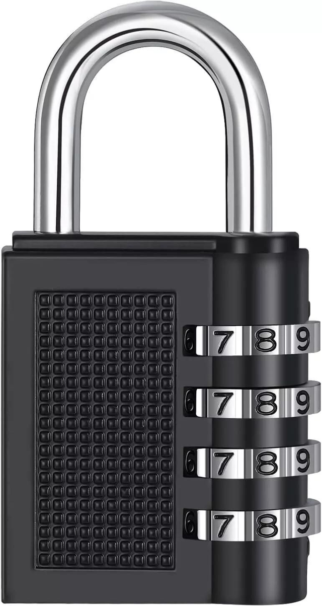 2 x Combination Padlock Gym Locker Outdoor Gate Shed BLACK