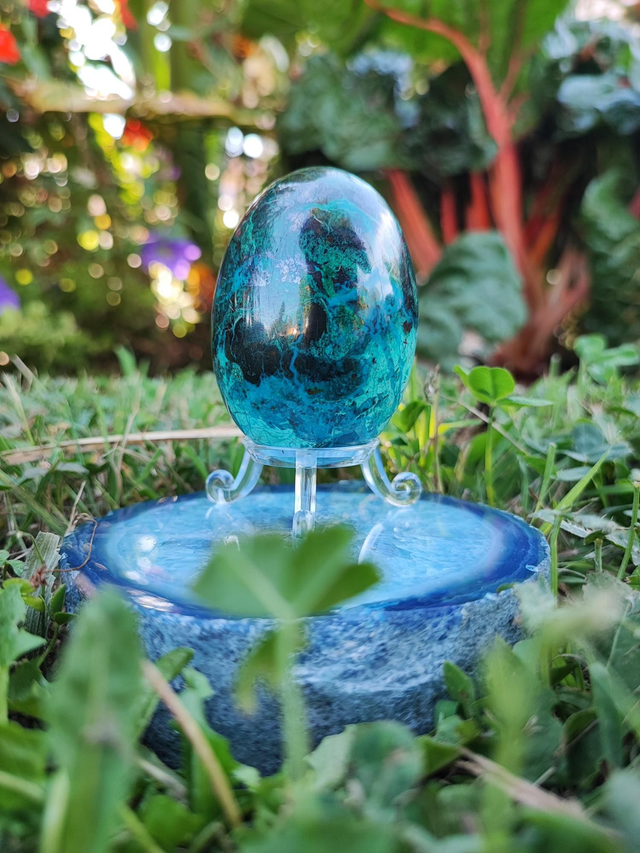 Oeuf en Chrysocolle 70mm