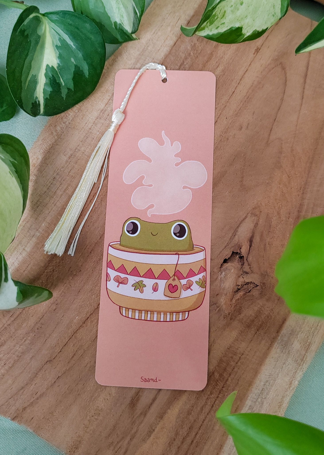 Marque-pages - Grenouille tea time