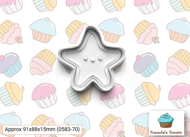Starfish Fondant/cookie stamp with cutter 