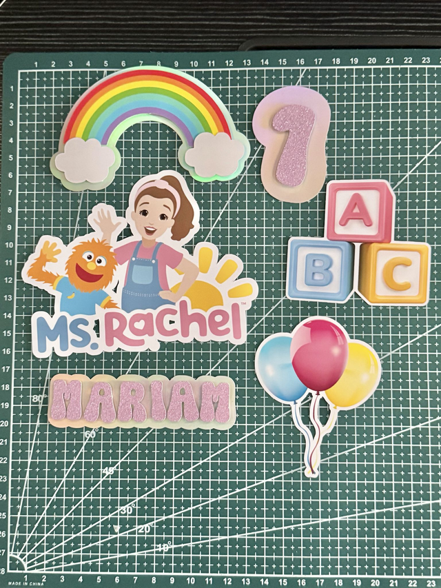 Ms Rachel cake topper