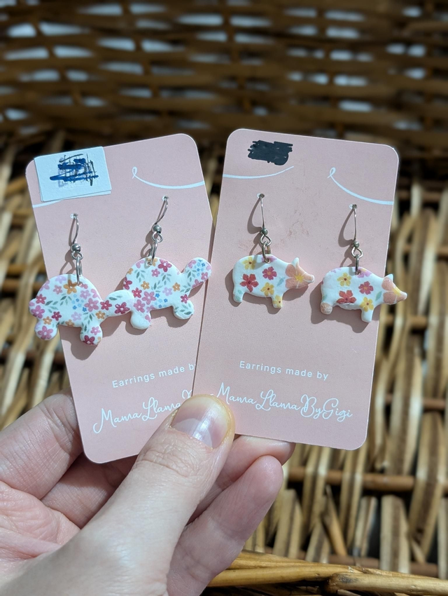 Polymer clay earrings  animals